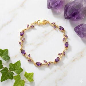 tulip leaf crystal bracelet | adjustable | 7 colors | western jewellery