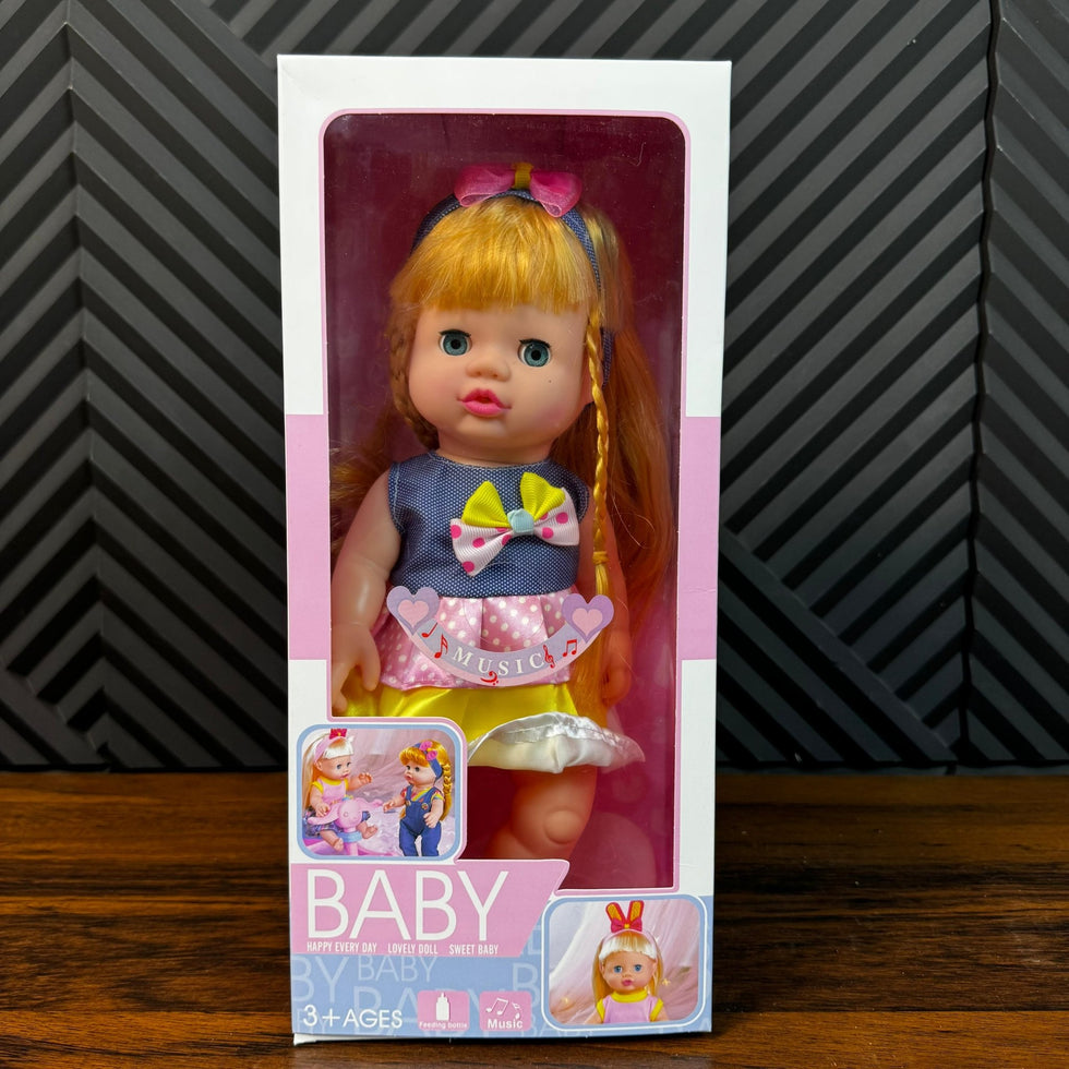 little baby doll with accessories |rubber doll with music | age 3+ little baby doll with accessories |rubber doll with music | age 3+