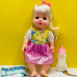 little baby doll with accessories |rubber doll with music | age 3+